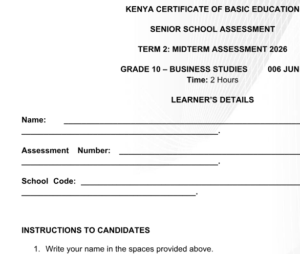grade 10 business studies exam