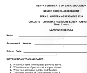 grade 10 cre exams