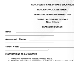 grade 10 general science exam