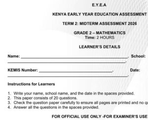 Grade 2 mathematics exam