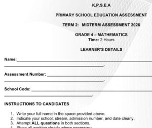 Grade 4 mathematics exam