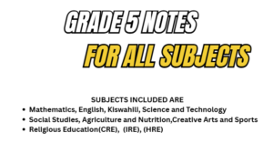 grade 5 notes for all subjects