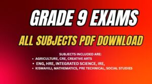 grade 9 exams for all subjects