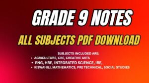 grade 9 notes for all subjects