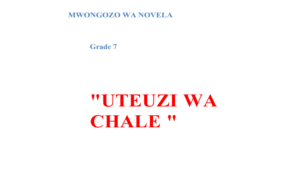 Uteuzi wa Chale notes