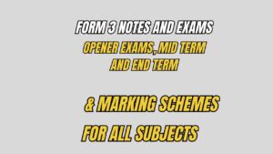 Form 3 mid term 2 exams 2026