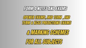 Form 4 mid term 2 exam 2026
