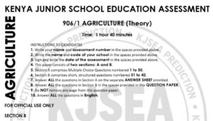 grade 9 agriculture paper 1 kjsea prediction