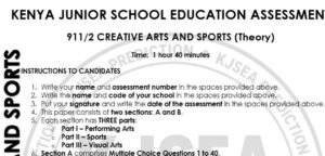 Creative arts paper 2 kjsea prediction 2026