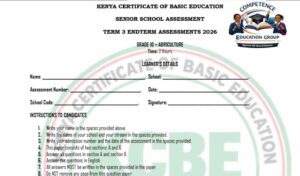Grade 10 Agriculture end term 3 exam 2026