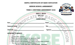 English Grade 10 end term 3 exam 2026