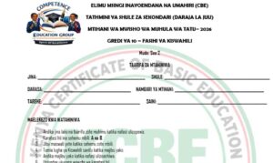 Fasihi kiswahili end term 3 exam 2026