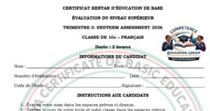 Grade 10 french end term 3 exam 2026