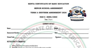 Grade 10 general science end term 3 exam 2026