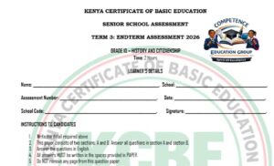 Grade 10 history end term 3 exam 2026
