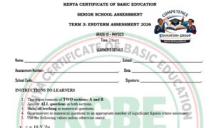 Physics Grade 10 end term 3 exam 2026
