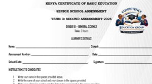 Grade 10 General science exam term 3 2026