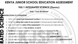 Inter grated science paper 1 kjsea prediction 2026