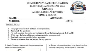 Grade 5 end of term 3 exams 2026